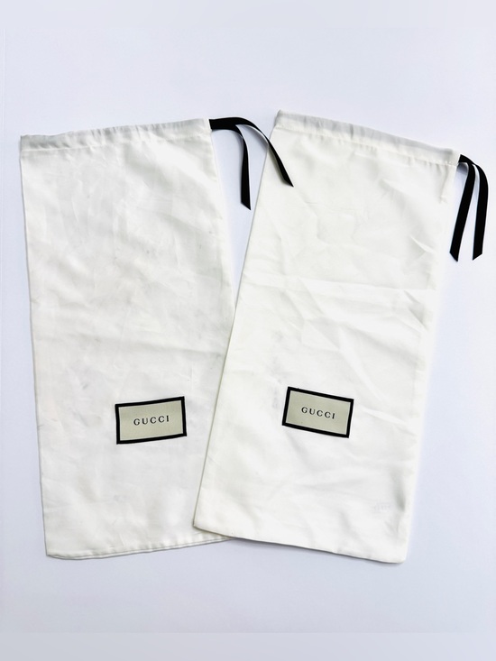 Gucci Handbags - Gucci White Satin Dust Bags Set of 2-Authentic Storage Bag with Drawstring 17x8